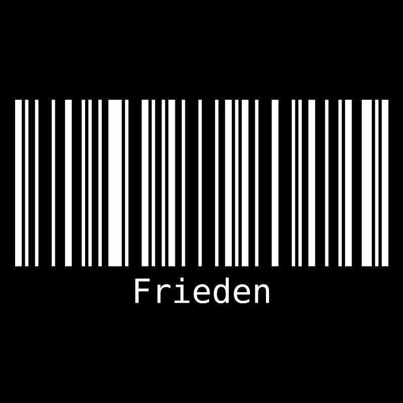 Frieden Barcode Friedenszeichen Strichcode Symbol