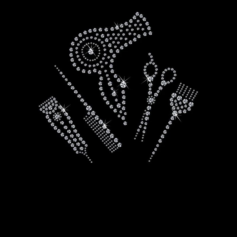 Coiffeur coiffeur tablier strass peigne ciseaux H