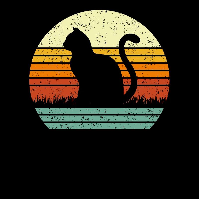 Amant de chat Vintage Cats Black Cat Retro Style Gift