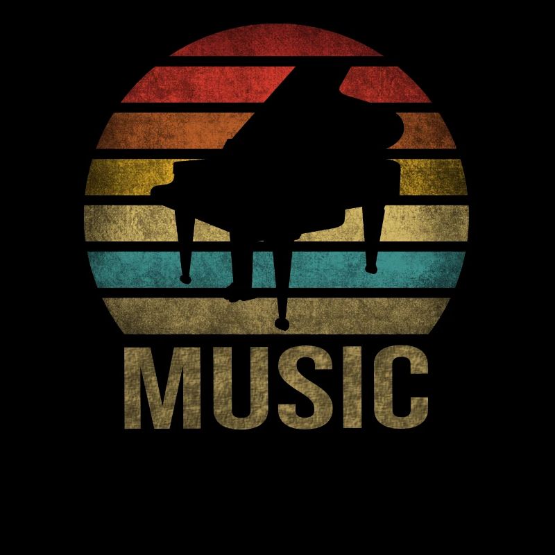 Piano à queue Musique Pianiste Retro Sunset