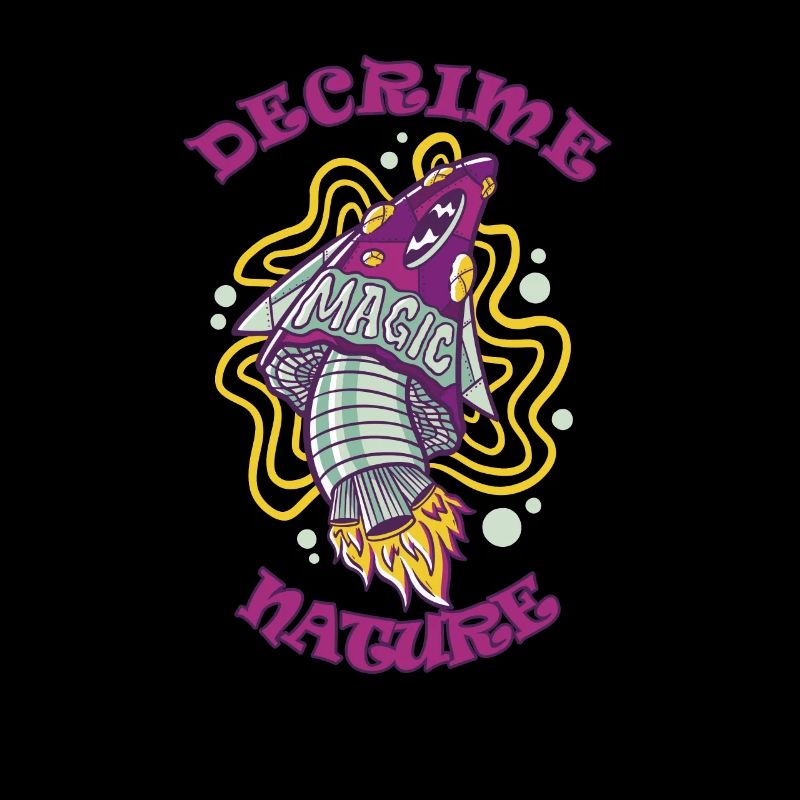 Decrime Nature Coloré Magic Mushroom Rocket