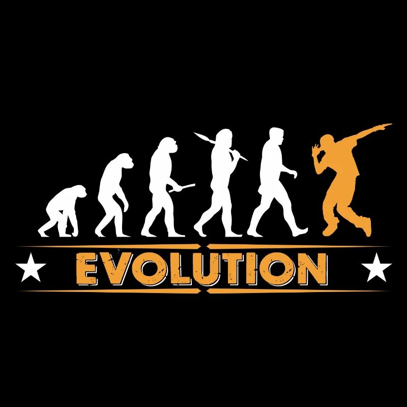 Hip hop break dance evolution - orange/blanc