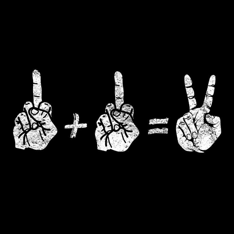 Peace Zeichen shirt Geschenk Friede Mittelfinger