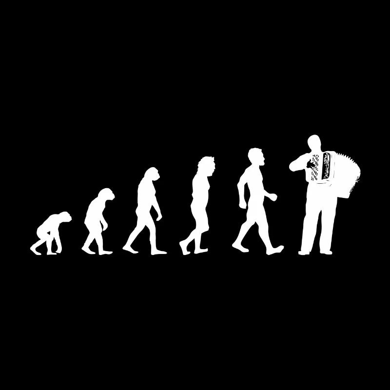 Evolution Ziehorgel Shirt Cadeau Accordéon