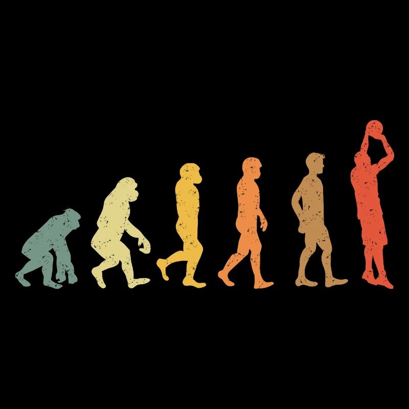Basketball evolution vintage rétro