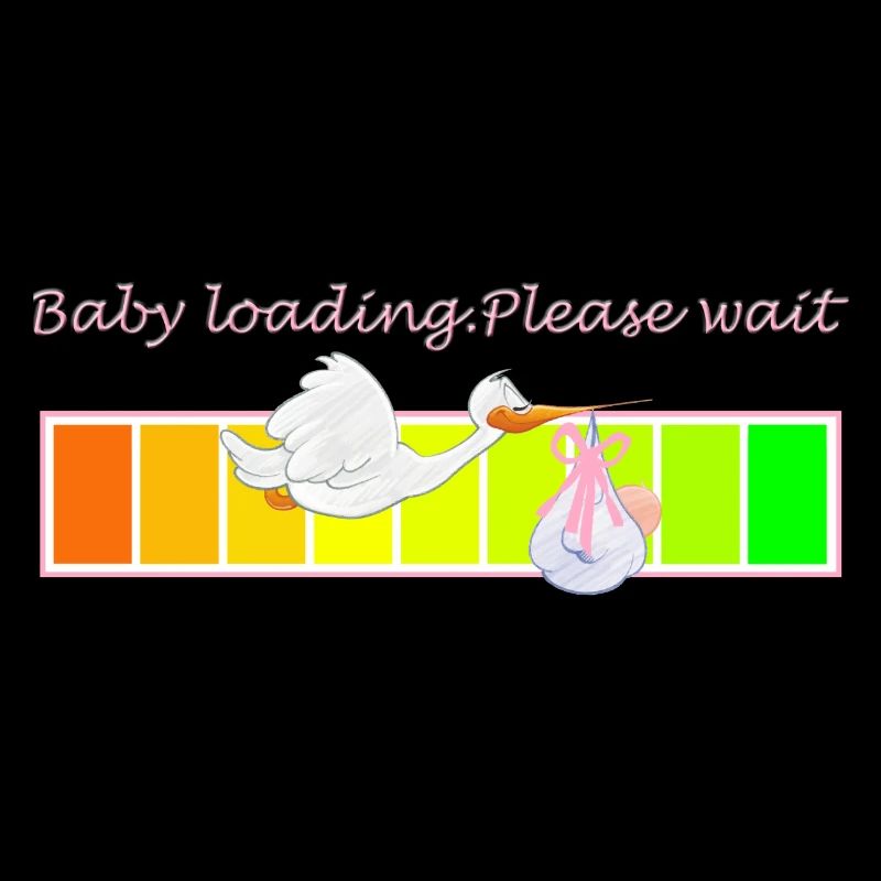 BABY LOADING PLEASE WAIT. Pink