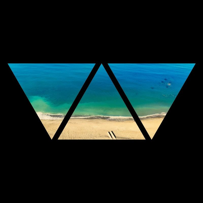 Beach Triangle Drone Sea Holiday Gift
