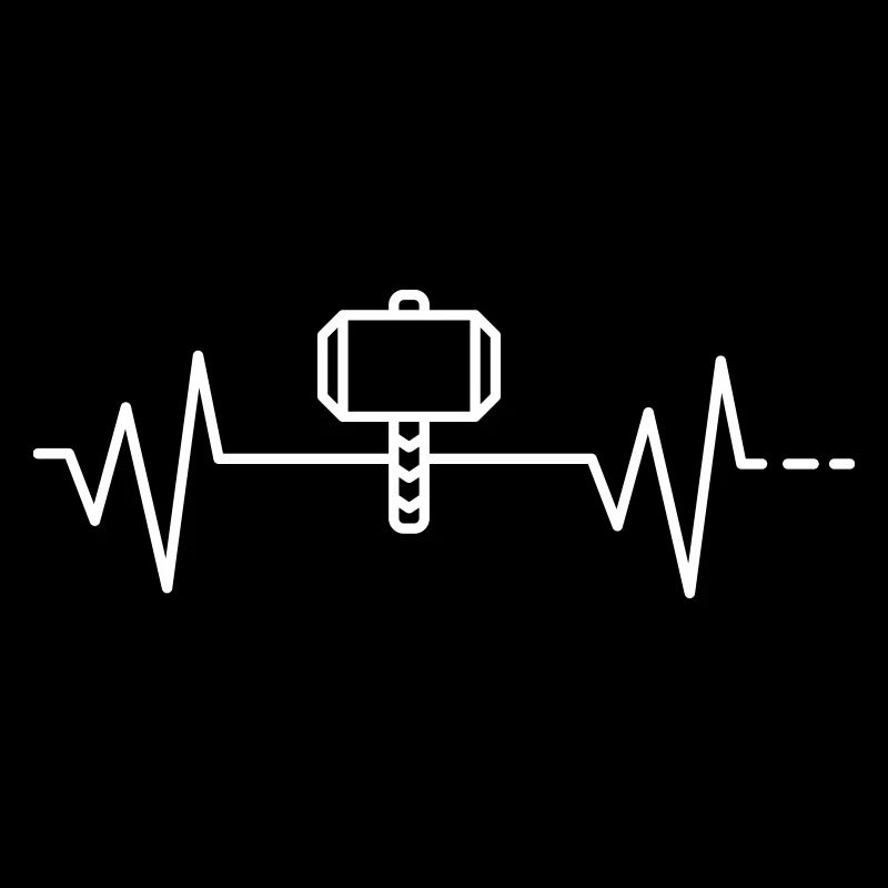 Herzschlag Thor Hammer Mjölnir Avenger Superheld