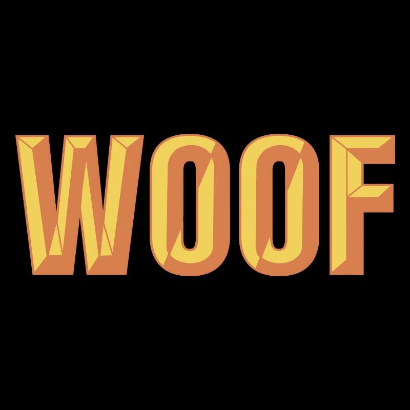 Conception de texte biseauté Woof