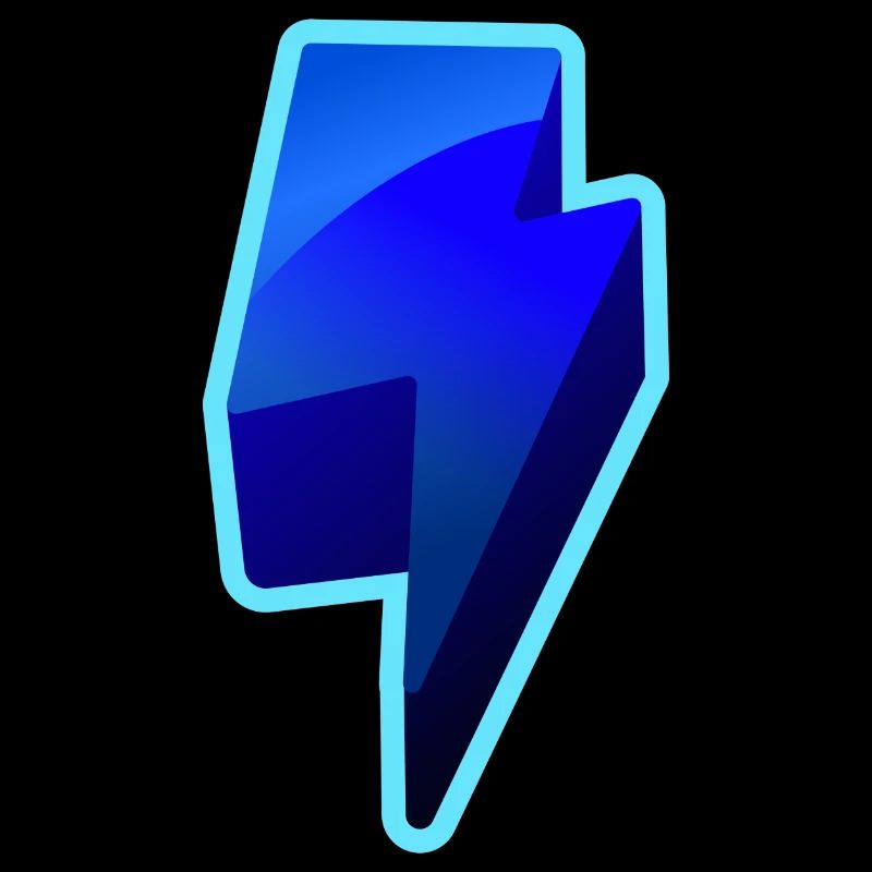 NeonBlitz Lightning Grafik Blau