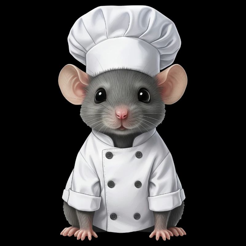 Cute Rat Chef Serveur de restauration