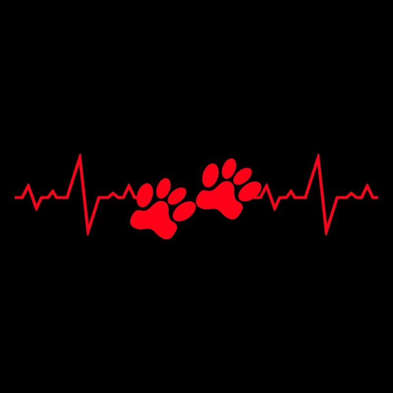 Herzschlag Pfote Liebe Gassi Hund