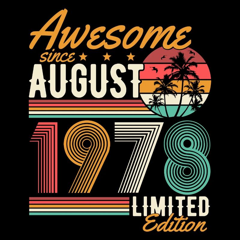 Août 1978 Naissance Anniversaire Rétro