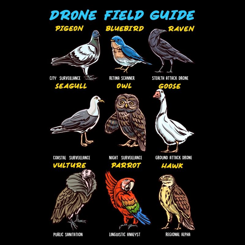 Bird Guide Drones Ducks Parrots Owls