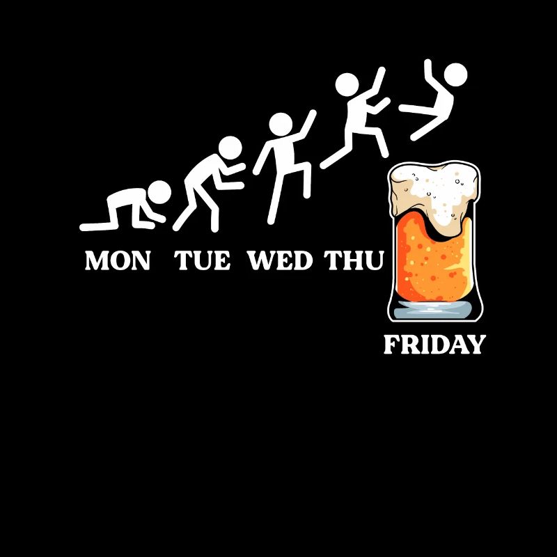 Work Week und Freitag Englisches Bier