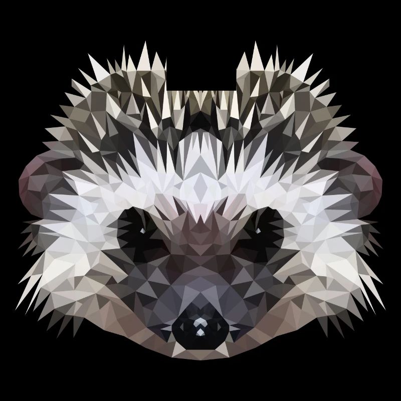 Hedgehog - Polygon - WPAP - PopArt - Autumn