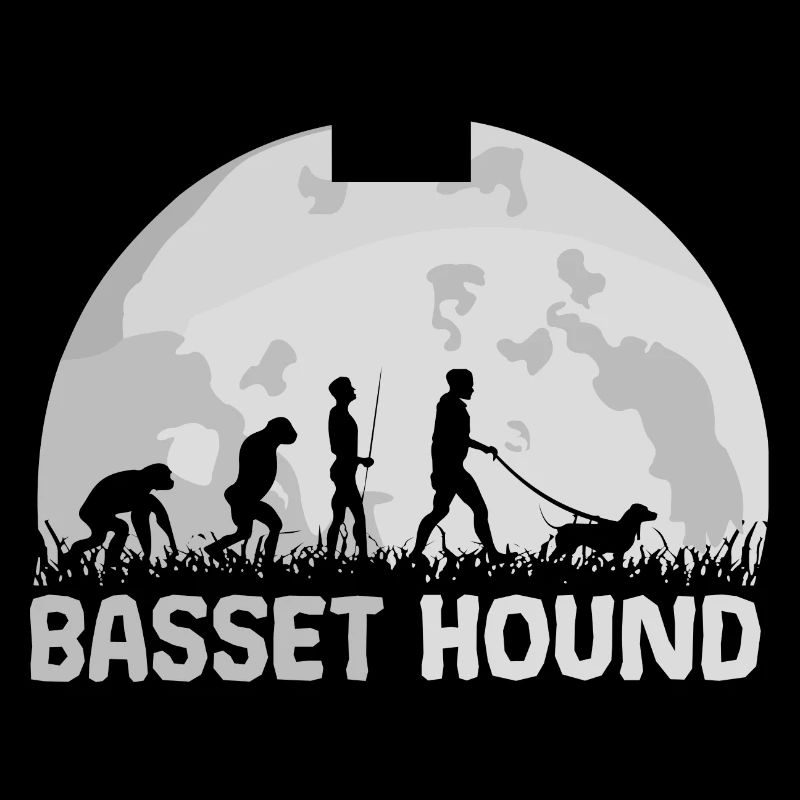 Basset Hound Hund Evolution Mond