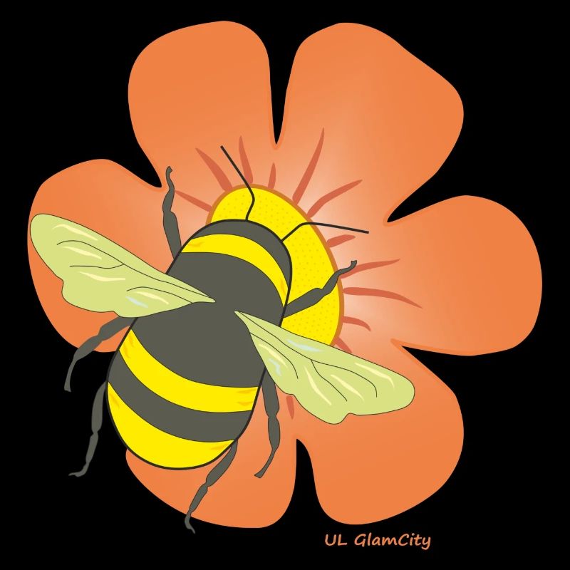 Blume mit Hummel