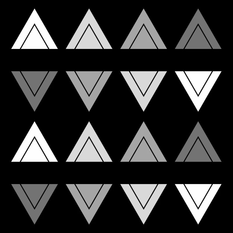 Géométrie Moderne Abstrait Triangles deux rangées