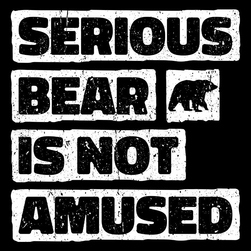 Serious bear is not amused. Kaffee Bär Retro Optik