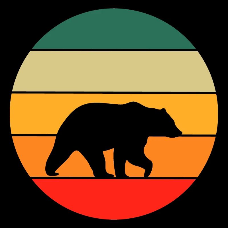 Ours brun rétro Grizzly
