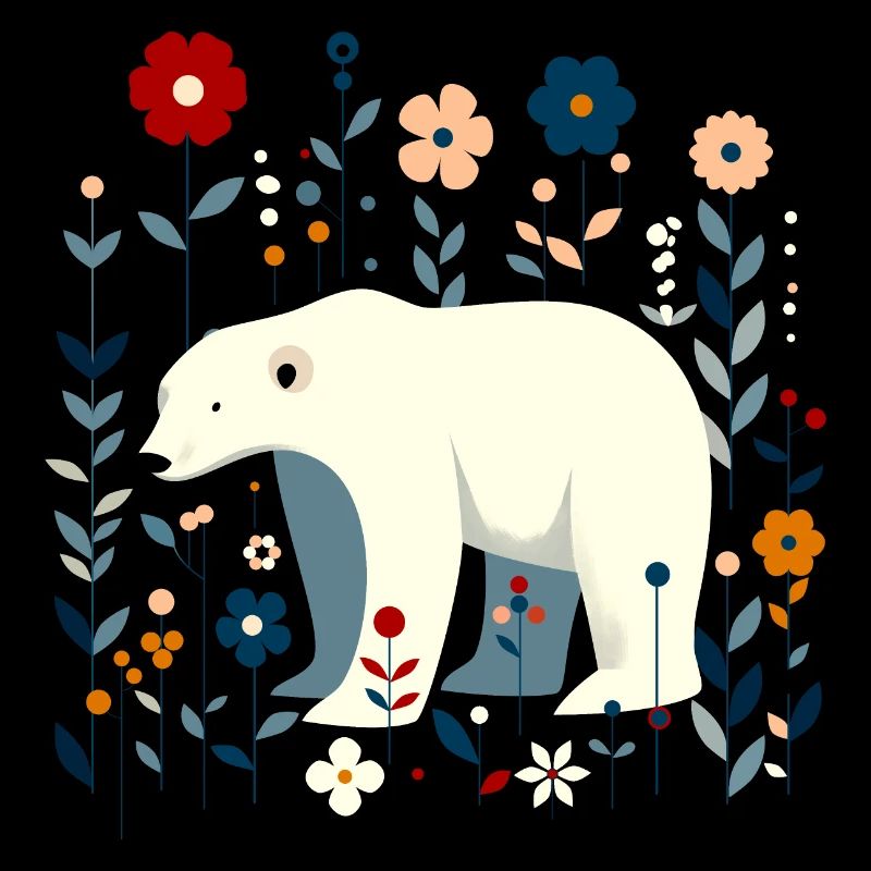 Floraler Eisbär