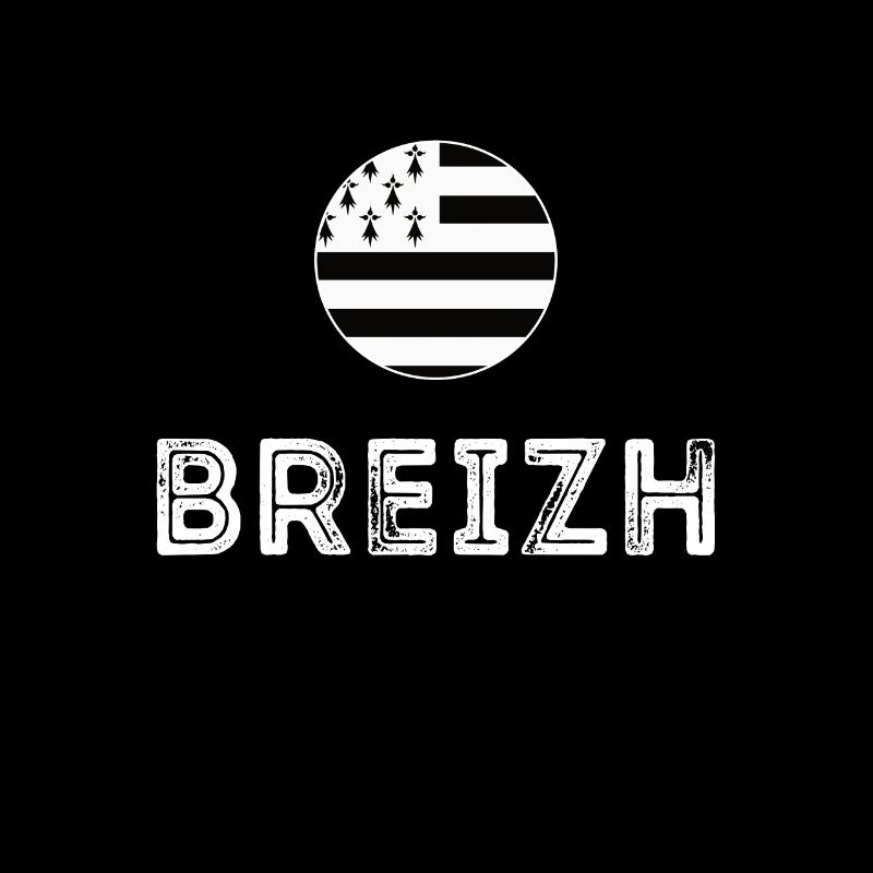 Drapeau Bretagne Texte Breizh pour Breton