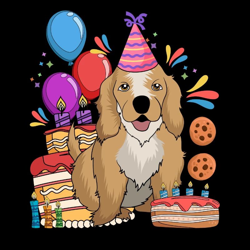 Cadeau d’anniversaire de chien Sweet Cocker Spaniel