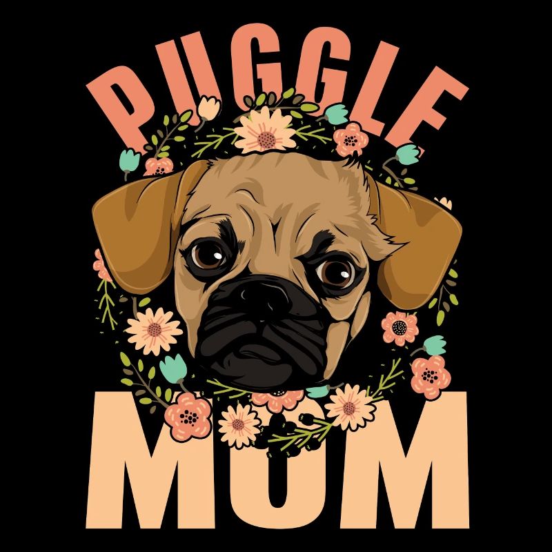 Muttertag Hunde Geschenkidee Tiermotiv Puggle
