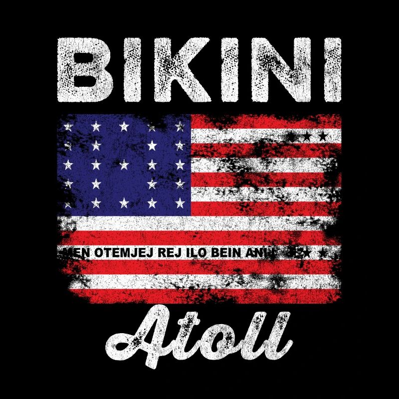 Bikini Atoll Flag Distressed Bikini Flag