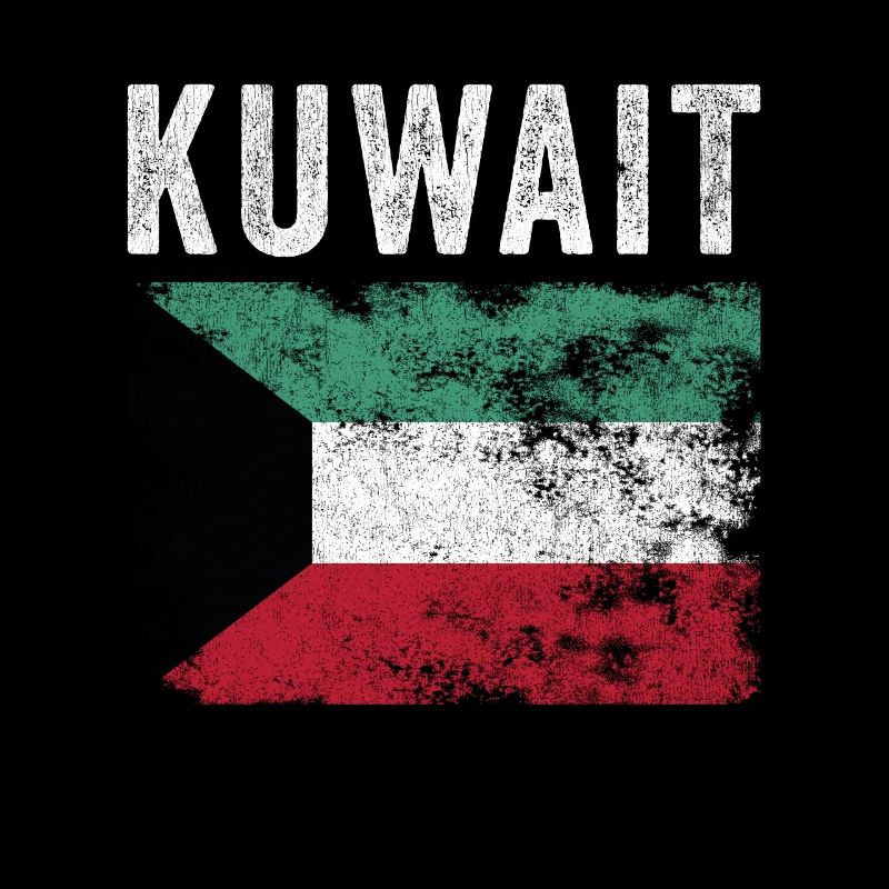 Kuwait Flag Distressed - Kuwaiti Flag