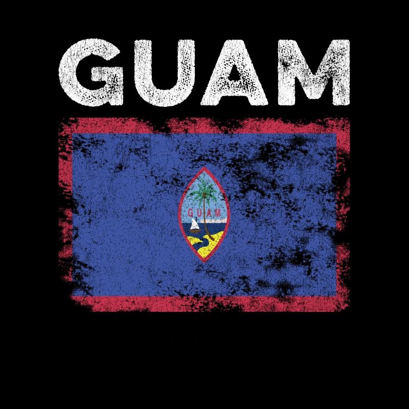 Guam Flag Distressed - Drapeau guamanien