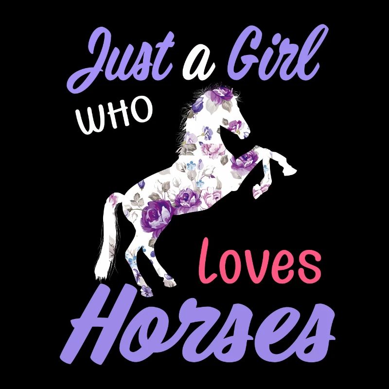 Nur ein Mädchen, das Pferde liebt