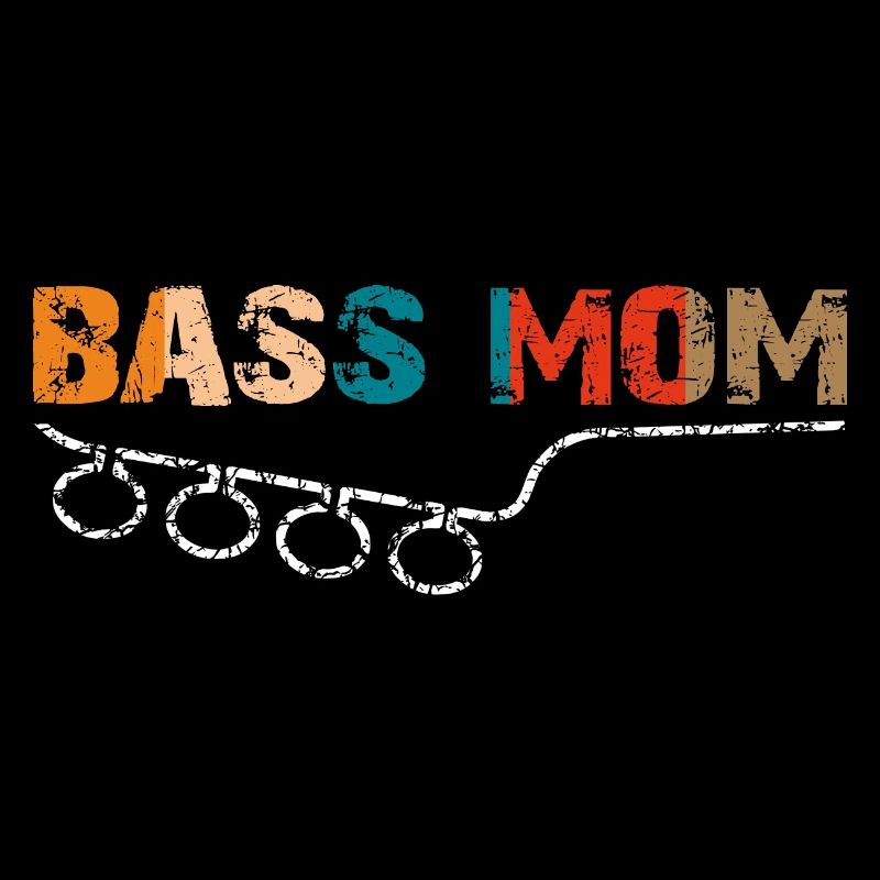 Maman joue de la basse avec une clef de basse vintage