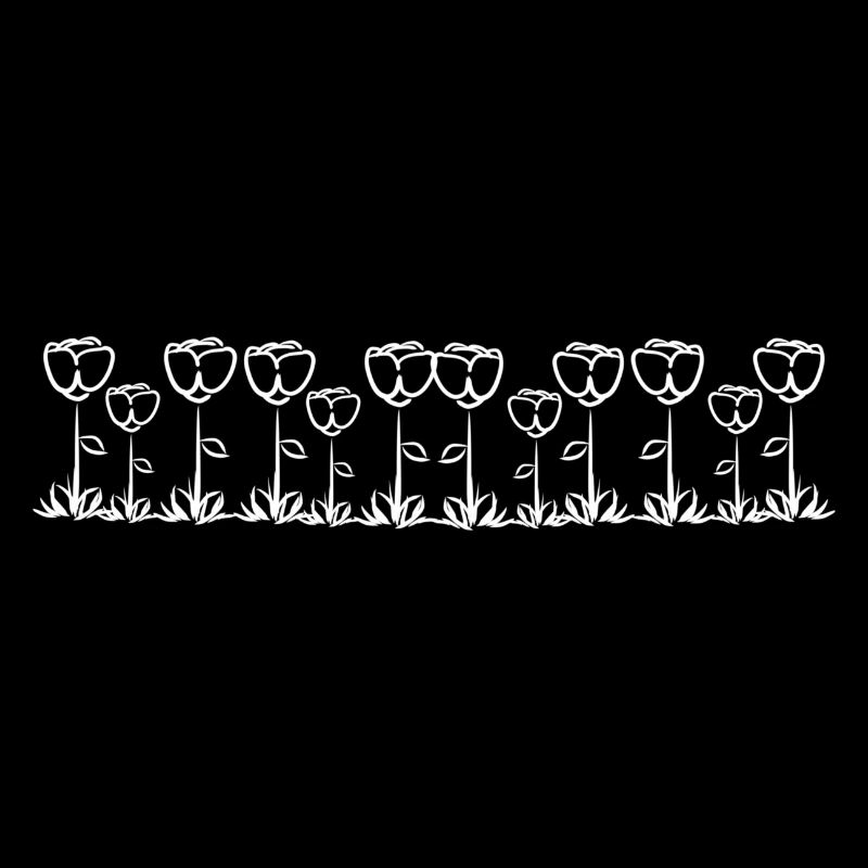 line flowers rose stroke