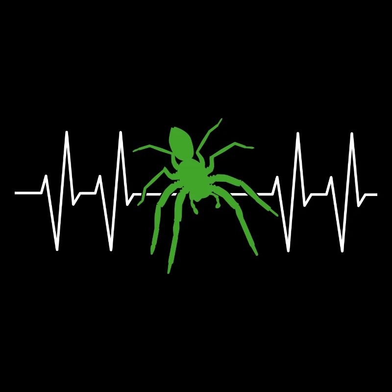 Big spider with heart line I love spiders