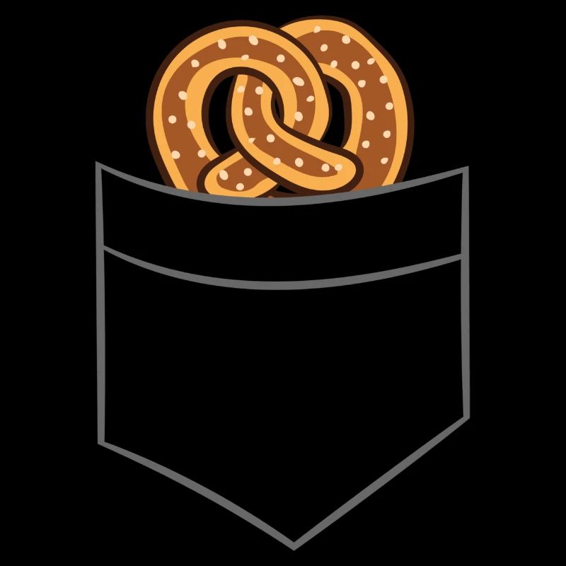 Brezel - In Brusttasche / Hemdtasche