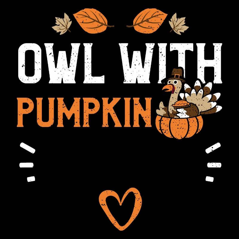 Owl With Pumpkin - Thanksgiving