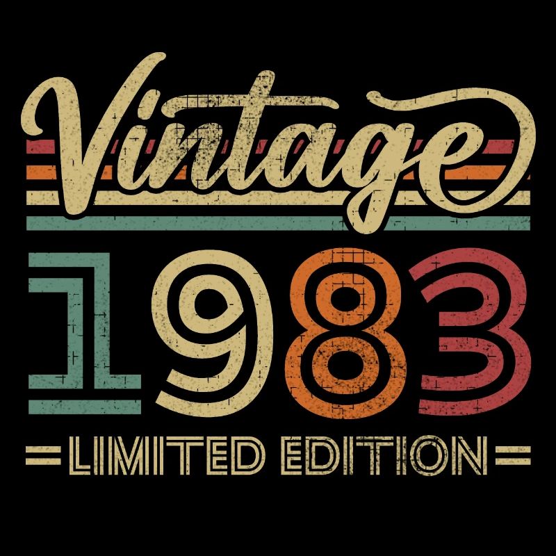 Vintage 1983 Anniversaire Rétro
