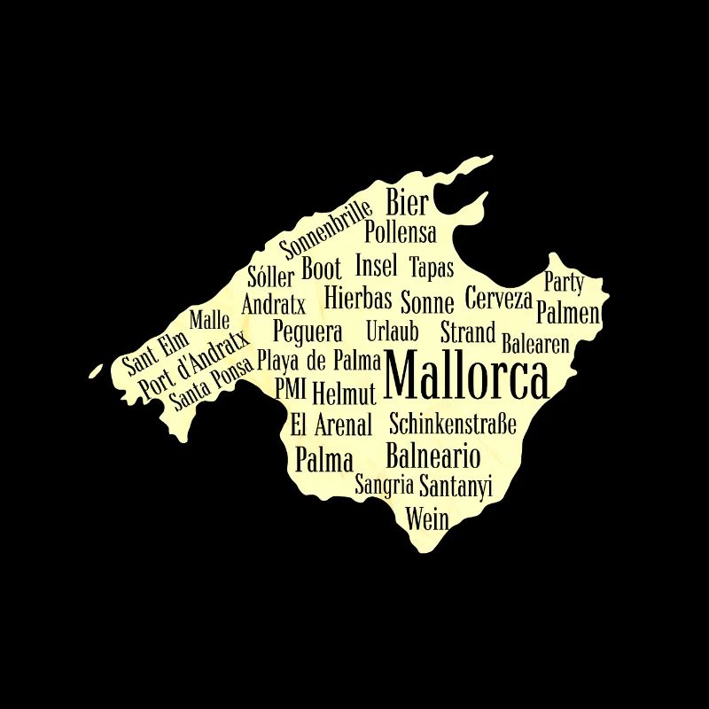 Mallorca Wordcloud Island Holidays Sun