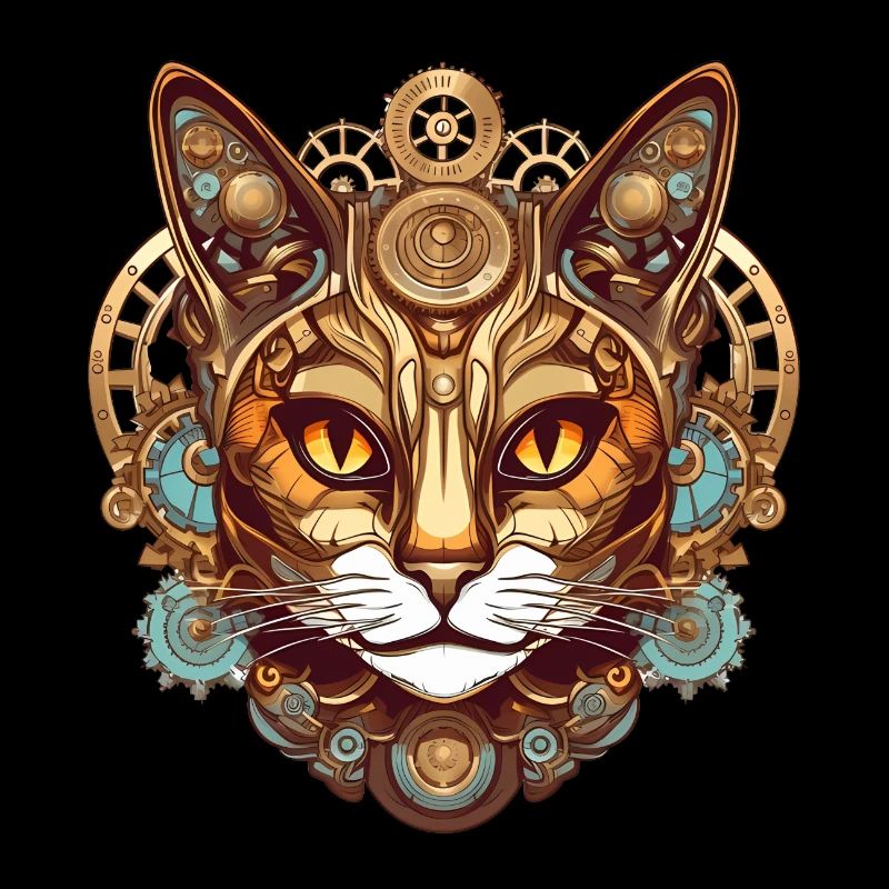 Steampunk Cat Cat Head