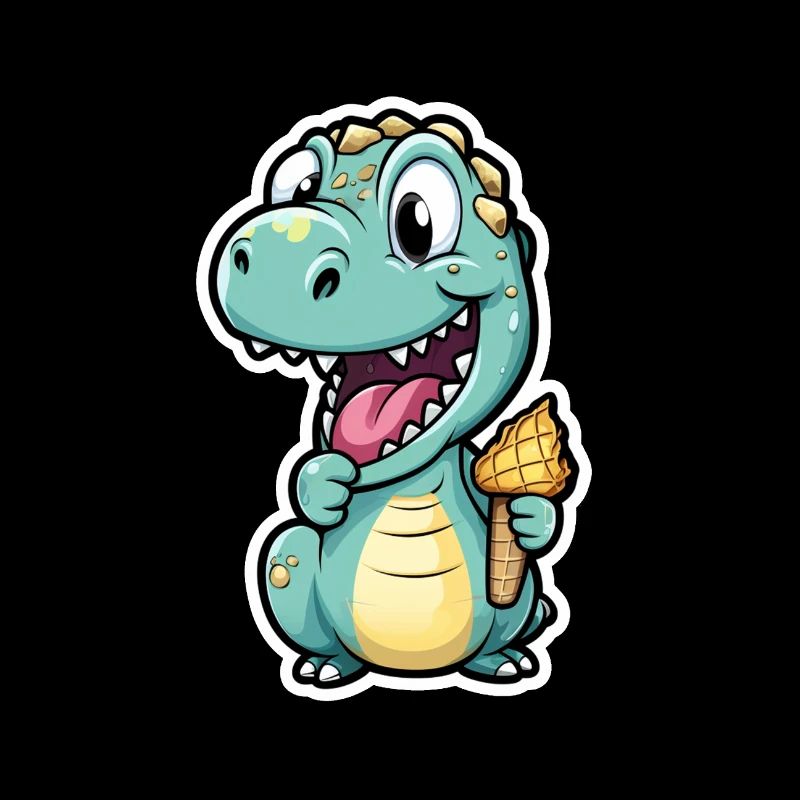 Dino mange de la glace