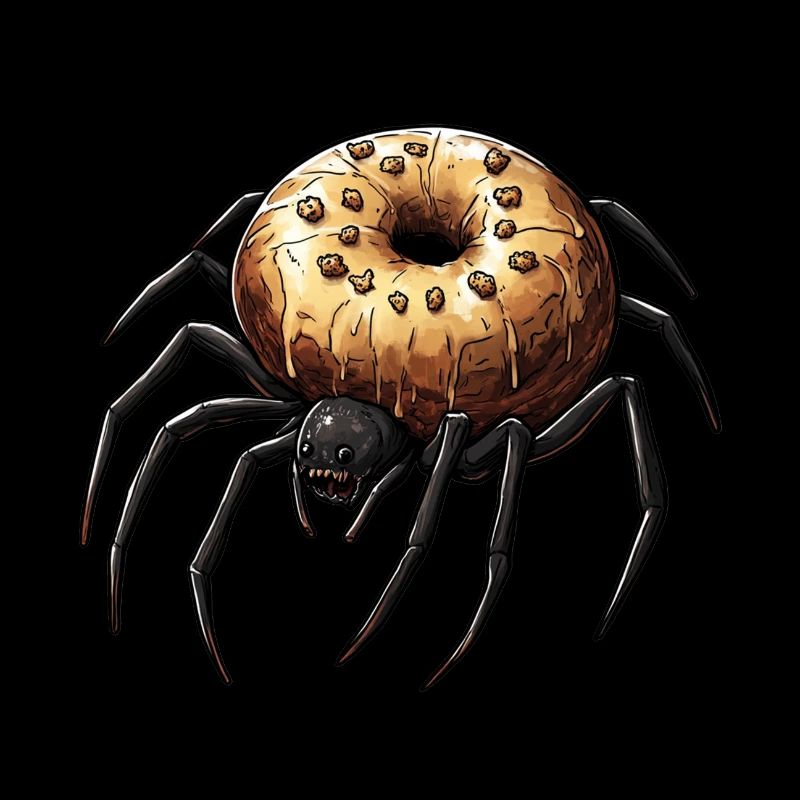 Donut araignée drôle motif créatif