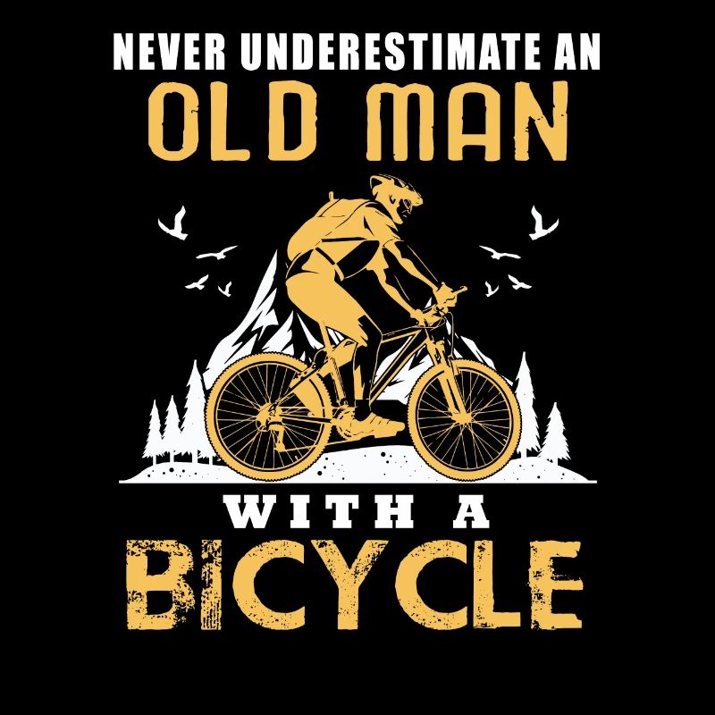 Never Underestimate à Old man with a Bicycle
