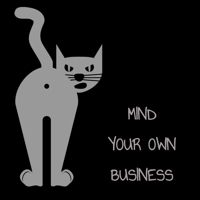 Chat arrogant - Méfiez-vous de vos affaires - Cul