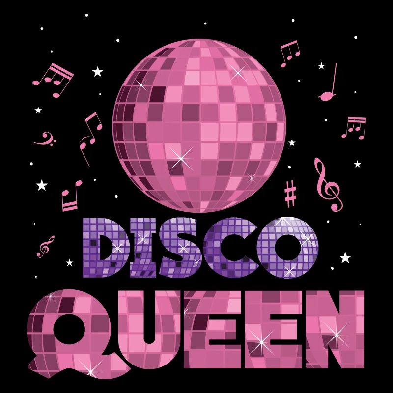 Disco Queen Retro 80s 70s 90s Vintage