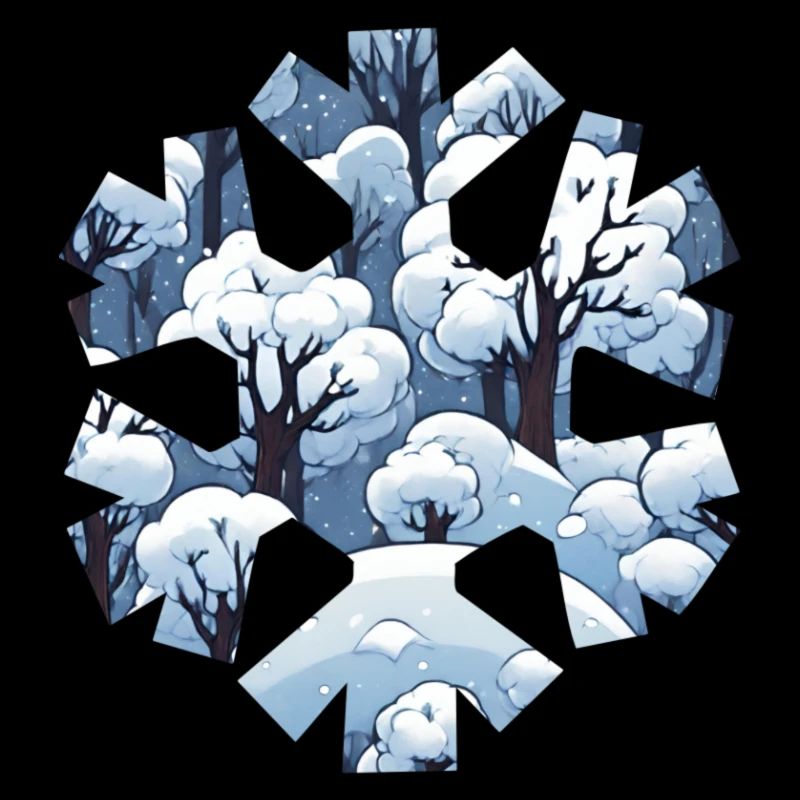 Snowy Geometric Forest