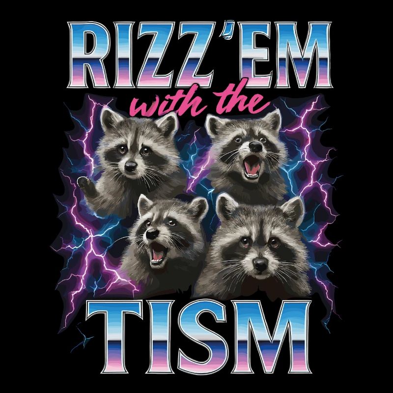 Rizz Tism Waschbären Meme Blitze