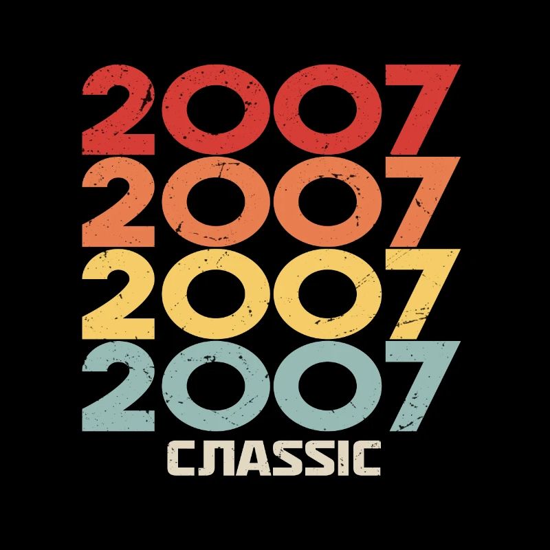 2007 Anniversaire dans le style vintage classique 2007