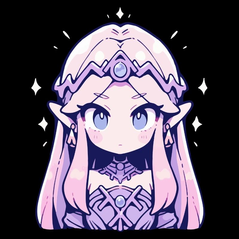 Princesse Chibi mignonne - Conception de conte de fées mignon